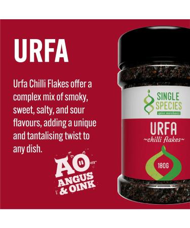 Angus & Oink Urfa Chilli Flakes 180g Tub | Smoky Sweet and Sour Flavor | Ideal for Flatbreads, Salads, Shawarma | Single Species Chili Flakes - Buy Online on GoSupps.com