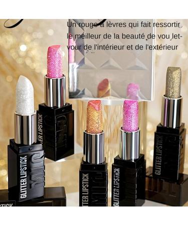 Rouge L vres Paillet - 3 Rouges L vres aux Finis Lumineux Anti-pour pour Femmes et Filles F te Voyage Bureau et Quotidien UN# - Buy Online on GoSupps.com