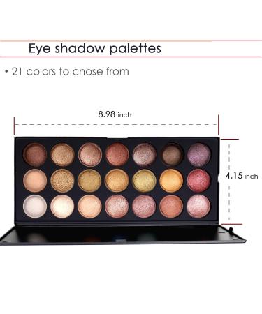Everfavor 21-Color Nude Eyeshadow Palette - Professional Pigmented Eye Shadows for Warm Neutral Smoky Looks - Buy Online on GoSupps.com