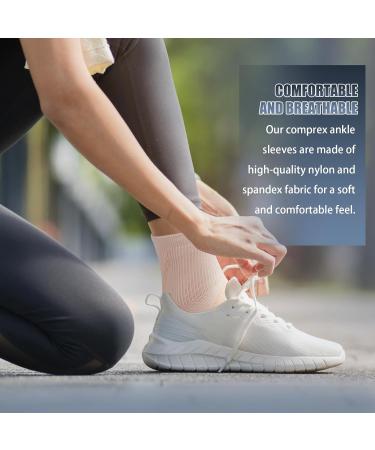 3 Pairs Neuropathy Socks | Ankle Compression Sleeves for Pain Relief | Plantar Fasciitis & Swelling Support | Comfortable Fit for Men & Women | XL Khaki - Buy Online on GoSupps.com