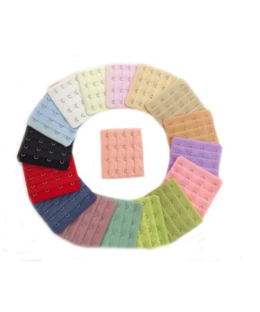 Ewanda store 22 Pcs Assorted Colors 4 Hook 4 Rows Spacing Bra Extender Strap Bra Extensions for Women Color in Random