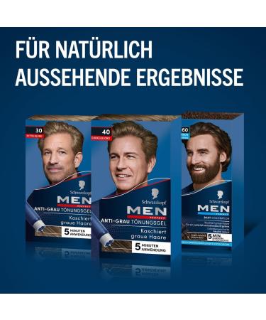 Men's Perfect Anti-Gray Tint Gel 40 Dark Blonde (6x80ml) | Natural Looking Hair Color for Men | Blends Gray Hair - Buy Online on GoSupps.com