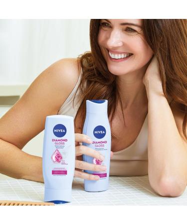 Nivea Diamond Gloss Conditioner | Nourishing Hair Care with Diamond Particles & Rose Oil | 200ml - Intensive Shine & Radiance - Buy Online on GoSupps.com