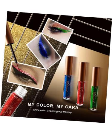 DOITOOL 3pcs Eyeliner Pencil Liquid Glitter Eyeliner Women Shadow Cosmetic Liquid Eyeliner Metallic Color 1 count (Pack of 1) As Shownx3pcs - Buy Online on GoSupps.com