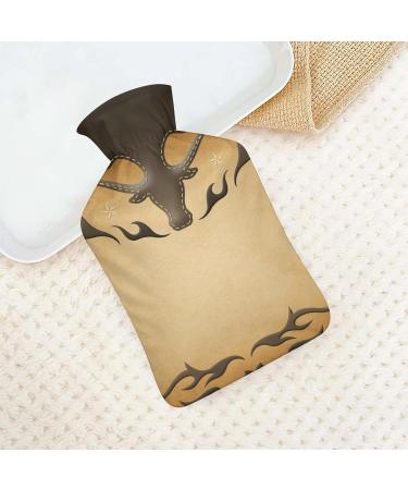 Hot Water Bottle with Lid - Abstract Rubber Bag for Pain Relief Cramps & Foot Warmer - Hot & Cold Therapy - Buy Online on GoSupps.com