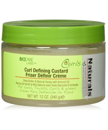 Curls & Naturals Curl Defining Custard- Styling Gel W/Shea Butter  Natural Honey  and Almond Oil - Smooths and Moisturizes Hair - Curl Enhancer For Defined Styles - Hair Styling Cream