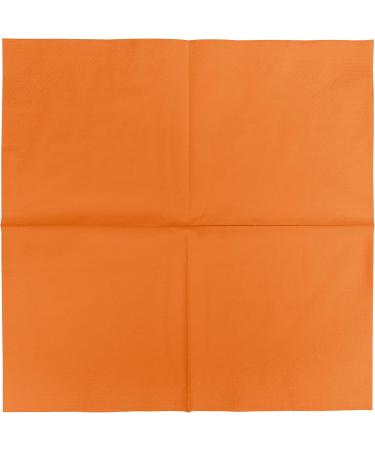 HEKU 100 Single-Colored Napkins - 3-Layer 33x33cm | 5-Pack | Highly Absorbent & Stylish Orange Napkins for Events & Gastronomy - Buy Online on GoSupps.com