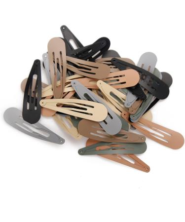 XCZYN 40 Pcs Snap Hair Clips Matte Finish Colorful Color Anti-slip Snap Clip Hair Accessories Metal Barrettes for Women Little Girls Lady Hair Styling (40 Pieces Dark Colour) 1 count (Pack of 40) Dark Color - Buy Online on GoSupps.com