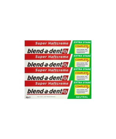 4x Blend a dent Complete Neutral Adhesive Cream for full and partial dentures 47g - Buy Online on GoSupps.com