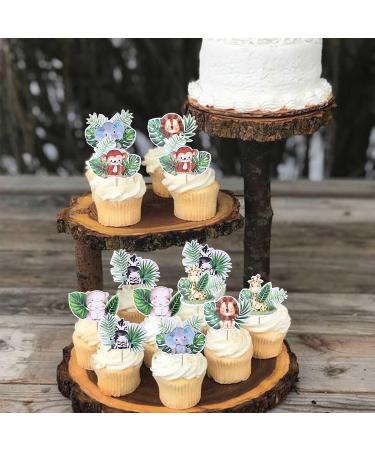 36-Piece Woodland Animal Cupcake Topper Set - Jungle Safari & Baby Shower Decorations - Buy Online on GoSupps.com