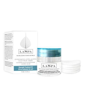 Glycolic Acid Peel (10%) Treatment Kit by LASPA | Face Exfoliator | Anti-Aging Skin Care for Fine Lines & Skin Texture Improvement | Hydrates with Hyaluronic Acid | 0.50 oz Glycolic Peel Kit
