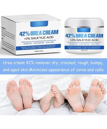 Urea 42% Foot Cream Cracked Heel Repair Cream Foot Cream Callus Remover for Dry and Hard Skin Natural Foot Moisturizer Nourishes Softens Dry Rough Cracked Dead Skin - Buy Online on GoSupps.com