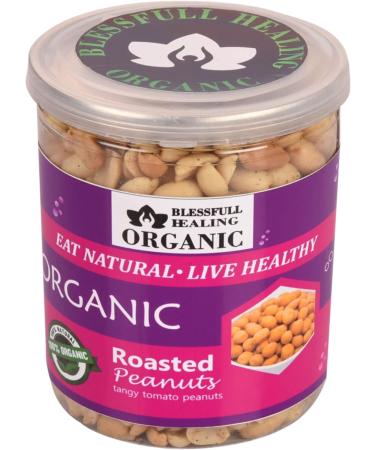 Blessfull Healing Organic Natural Vegan Tangy Tomato Roasted Peanuts Crunchy Healthy Snacks 300 Gram - Buy Online on GoSupps.com