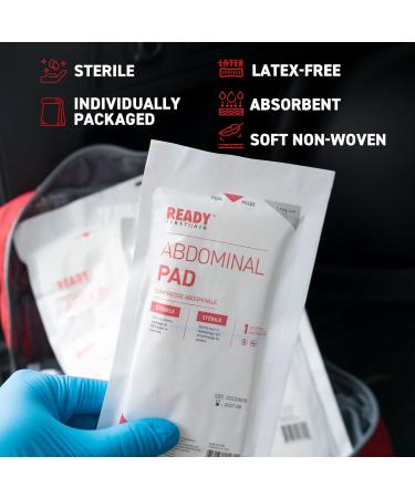 Ready First Aid - Abdominal Pad Super Absorbent Combine Pad for Wound Care Surgical Dressing Sterile & Latex Free with Individually Packed ABD Medical Pad (5x9 360-Pack) 5x9 360-Pack - Buy Online on GoSupps.com