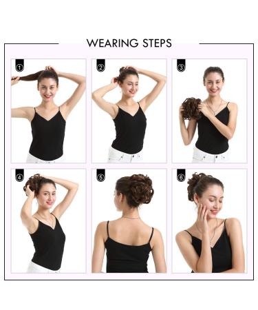 HANYUDIE Messy Bun Scrunchie Chignon Hairpiece (Dark Brown) - Updo Hair Comb Extension for Women - Buy Online on GoSupps.com