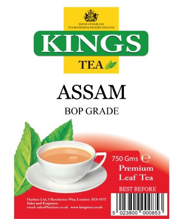 KINGS TEA ASSAM BOP GRADE LARGE LEAF LOOSE TEA 750 Gms