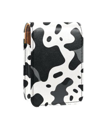 Lipstick Case Leather Lip Gloss Lipstick Organizer with Mirror Mini Lipstick Holder Bag Animal Abstract Art Print Pattern S336u3eced