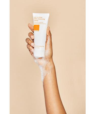 LATHER Caviar Lime AHA Cleansing Cream - Exfoliating Face Wash with Lactic Acid & Vitamin C for Oily Dry & Acne-Prone Skin (4 Fl Oz) | International Shipping Available - Buy Online on GoSupps.com