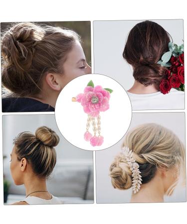 1 Pair Hairpin Pearl Hair Barrettes Asian Hair Womens Hair Clips Girl Flower Hair Accessories Vintage Flower Hair Clip Bridal Hair Barrettes Wedding Hair Alloy Miss Tassel Walk - Buy Online on GoSupps.com
