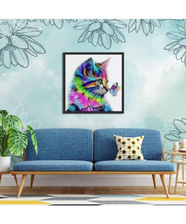 MISSIKAIN Diamond Painting Cat Butterfly  DIY 5D Animal Diamond Art Painting Kits for Adults Kids Beginners  12x12 inch  Ideal Gifts for Family and Friends C01 - CAT BUTTERFLY - Buy Online on GoSupps.com