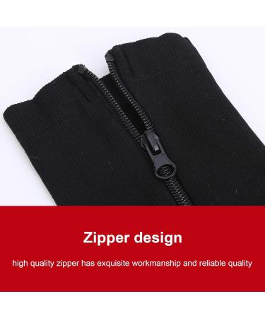 Buy ZLXHDL Compression Socks with Zipper - 2 Pairs of Open Toe Compression Stockings for Men & Women (S/M) - Black - Buy Online on GoSupps.com