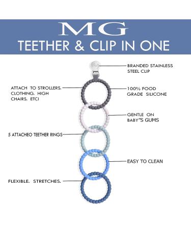 MG marmina Silicone Baby Teether Freezer BPA Free with Pacifier Clip - CPC Certified Baby Teething Toy for Sore Gums Relief (Purple) - Buy Online on GoSupps.com