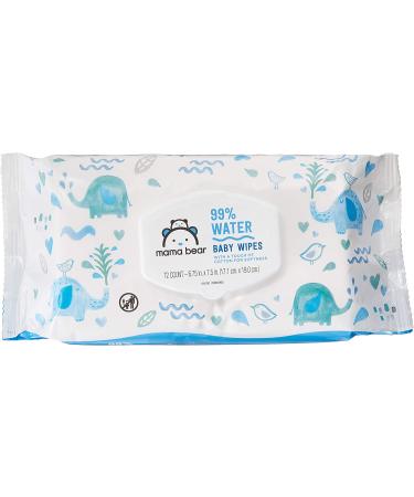 Mama Bear 99% Water Baby Wipes - Hypoallergenic & Fragrance Free (Pack of 6, 72 Count each) - Buy Online on GoSupps.com