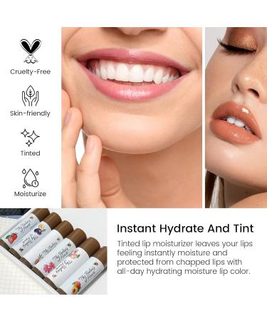 FREEORR Tinted Lip Balm and Chapstick 2-in-1 Moisturizing Lipstick - Pack of 6 - Buy Online on GoSupps.com