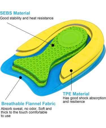 Acwoo Heel Spur Inserts | Soft Gel Insoles for Heel Pain Relief | Orthopedic Heel Cushions for Men & Women | Sizes S (35-39) | 1 Pair - Buy Online on GoSupps.com