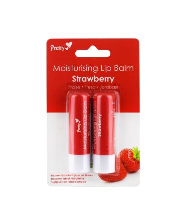 Pretty Moisturising Lip Balm - Strawberry Strawberry 2 count (Pack of 1)
