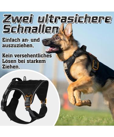 Rabbitgoo Small Dog Harness - Adjustable Tactical Harness with Metal Buckles Anti-Train Design Durable & Wear-Resistant for Hiking (S Black) - 1 Pack - Buy Online on GoSupps.com
