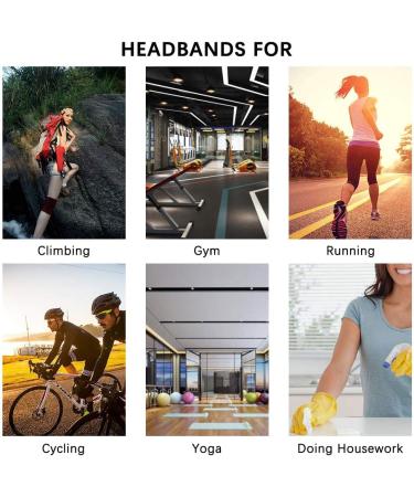 QUMENEY 14pcs Colorful Yoga Headbands - Elastic Sweatbands for Women & Girls | Sporty Fitness & Pilates Accessories - Buy Online on GoSupps.com