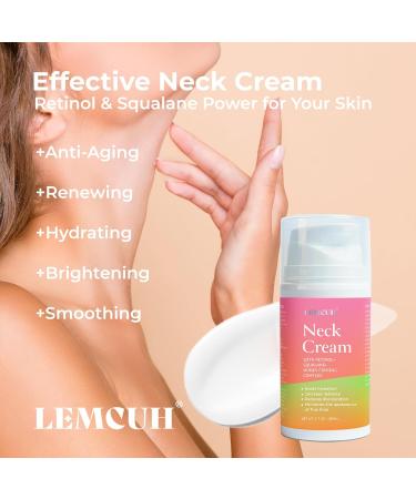 Retinol Neck Firming Cream for Women - Anti-Wrinkle Tightening Cream for Neck & D collet - Reduce Aging Signs with Premium Skin Care - Buy Online on GoSupps.com