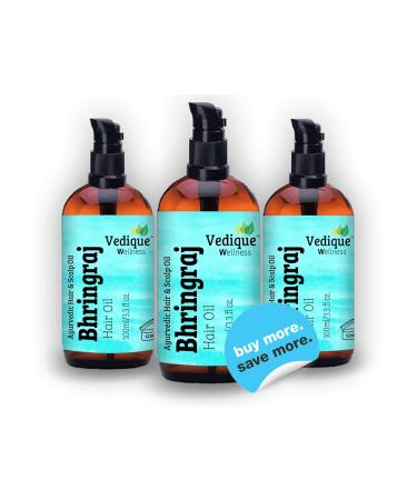 VEDIQUE Remedies Bhringraj Hair Oil 500ml - Ayurvedic Hair Growth & Nourishing Treatment | All Natural Scalp Care - Buy Online on GoSupps.com