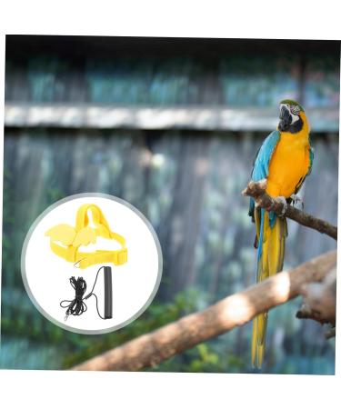 Angoily 4 Sets Bird Leash Suspend Cockatiel Harness and Leash Beard Kit Parrot Flying Leash Kit Flight Strap 12X6X1.3CMx4pcs Yellowx4pcs - Buy Online on GoSupps.com