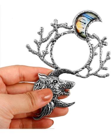 minkissy Viking Wolf Moon Hair Clips: Vintage Celti-c Knot Shawl Hairpins Retro Silver Alloy Viking Hair Barrette Hair Sticks for Women Girls Birthday Jewelry Accessories - Buy Online on GoSupps.com