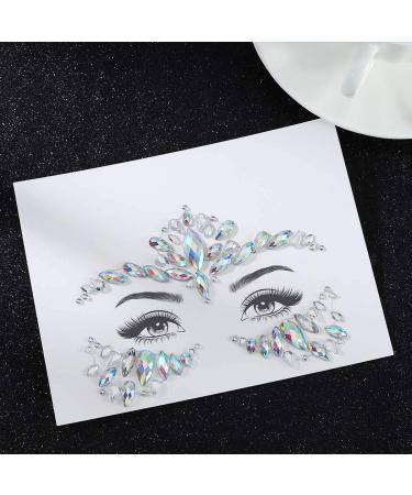 Shop Crystal Face Stickers - Glitter Acrylic & Rhinestone Designs for Rave Festivals | Multi-Colored Body Jewels for Women & Girls - Buy Online on GoSupps.com