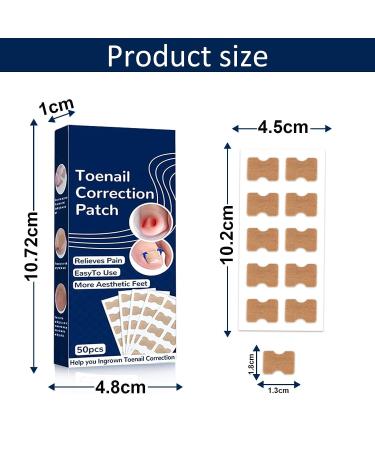 100 PCS Breathable Self-Adhesive Toenail Correction Patch - Ingrown Toenail Corrector Stickers Blue - Buy Online on GoSupps.com
