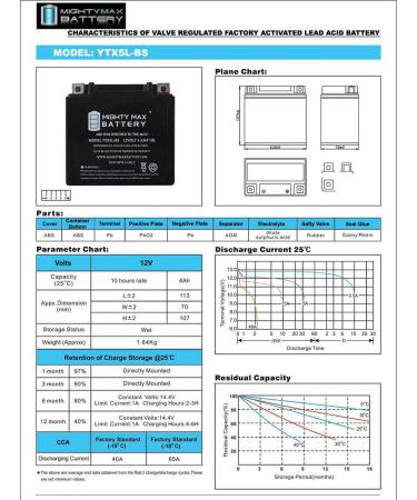 Mighty Max Battery YTX5L-BS - High-Performance ATV Battery Replacement for Kawasaki KFX90 (07-09) - International Shipping Available - Buy Online on GoSupps.com