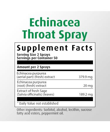 A. Vogel Echinaforce Natural Soothing Throat Spray - Fresh Organic Echinacea Plant & Sage - Targeted Nozzle - Immune Support Supplement - Throat Health - Soy Dairy & Gluten Free - Non-GMO - 1 fl oz - Buy Online on GoSupps.com