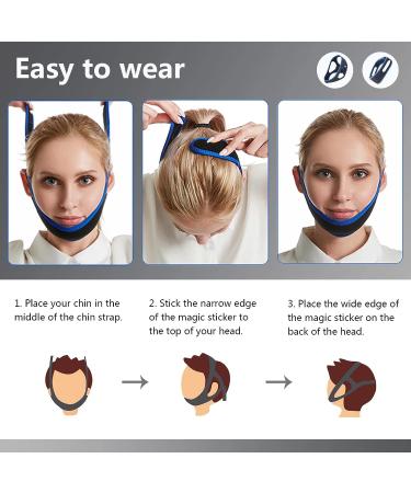 Evsfoex Anti Snoring Chin Strap for CPAP Users & Mouth Snorers - Snoring Solution Sleep Aid for Men and Women - Blue - Buy Online on GoSupps.com