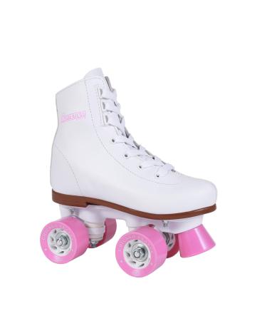 Chicago Skates Girls Rink Roller Skate - White Youth Quad Skates J13
