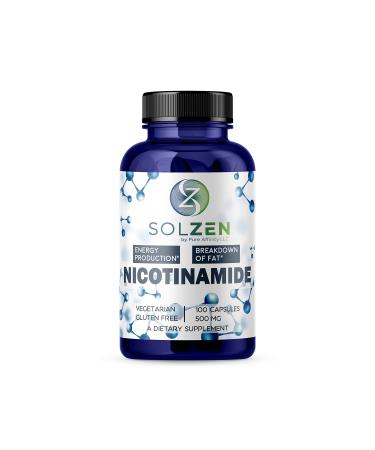 B3 Nicotinamide 500 mg Effective Flush-Free Niacin. Energy Booster, Cell Regenerator, That Supports Cognitive Decline, Anti-Aging and Helps Breaks Down Carbs & Fats (100 Count)) 100 Count (Pack of 1)