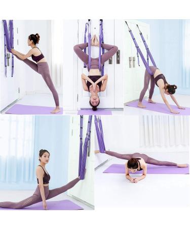 Yogagurt Stretch Band Premium Polyester Cotton Yoga Belt for Inversion Stretching Flexibility Training & Pilates Purple 1 Piece - Buy Online on GoSupps.com