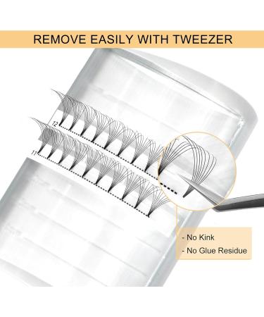 Premade Fan Volume Lash Extensions 8D 0.08D 14mm Russian Pre Made Fan Lashes | 3D-8D 0.07/0.10 C/D Curl 8-15mm | Long Lasting | Easy Application(8D 0.08D 14mm) - Buy Online on GoSupps.com