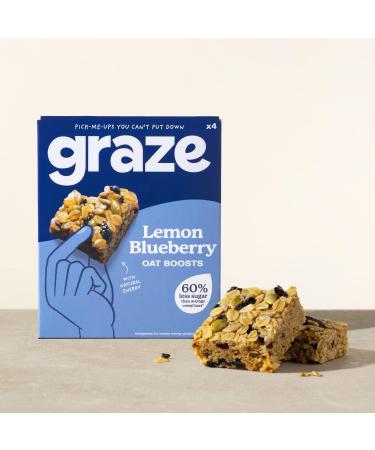 Graze Lemon Blueberry Superfood Oat Square Bites with Baobab 120g - 4 Count Pack - Buy Online on GoSupps.com