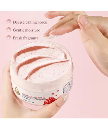 Exfoliating Body Scrub Pomegranate Seeds Body Scrub Exfoliator Body Exfoliator Pomegranate Seeds & Shea Butter Scent Dead Skin Remover Nourish & Brighten Body Skin Care 200g - Buy Online on GoSupps.com