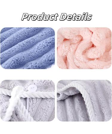 MYNOCK Coral Velvet Hair Dryer Cap | Fast Absorption Blue Hair Towel Wrap for Women - Buy Online on GoSupps.com