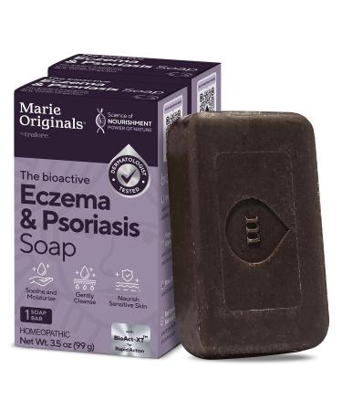 Marie Originals Eczema Face Soap Body Wash Bar All Natural Psoriasis Dermatitis Treatment for Dry Itchy Flaky Skin Relief Gentle Detoxifying Healing Anti-Itch Cleansing Skincare (Pack of 2) 3.50 Ounce (Pack of 2)