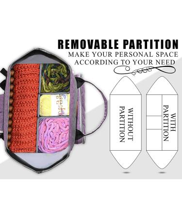 QZLKNIT Knitting Bag Backpack - Large Yarn Storage Organizer in Purple - Buy Online on GoSupps.com